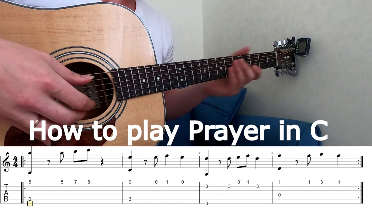 Prayer in c на гитаре