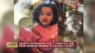 Search intensifies for 2-year-old girl missing in Oscoda County