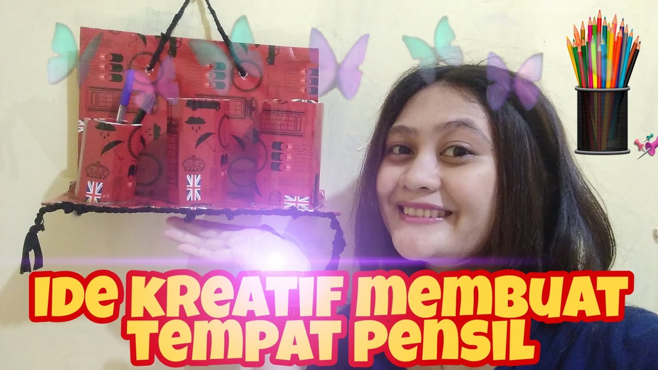  MEMBUAT  TEMPAT PENSIL DARI  KARDUS  YouTube