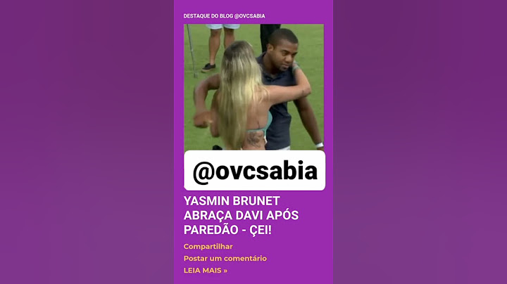 YASMIN BRUNET ABRAÇA DAVI APÓS PAREDÃO - ÇEI! 🙄