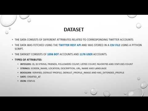 Twitter Bot Detection using Machine Learning Algorithms - YouTube