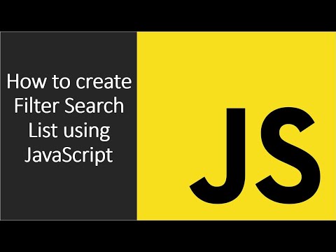 Filter Search List using JavaScript