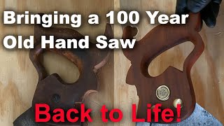 Restoration Series: 100 Year Old Disston Back Saw