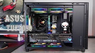 Иммерсивная инсталляция ASUS TUF 4090. Компактный корпус ASUS AP201 Ice Cube.