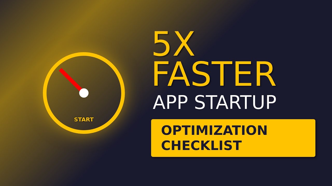 Reducing App Startup Time: The Cold Start Optimization Checklist - YouTube