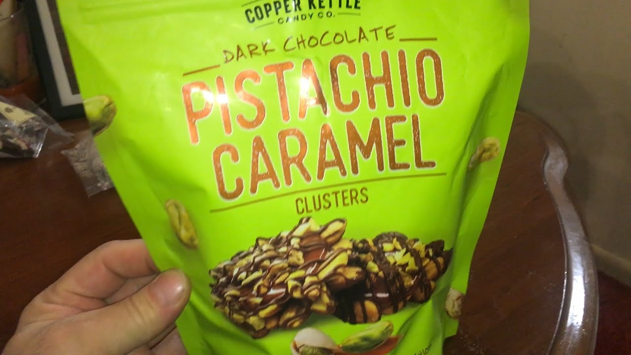 Let's try Coscto Copper Kettle Dark Chocolate Pistachio Caramel