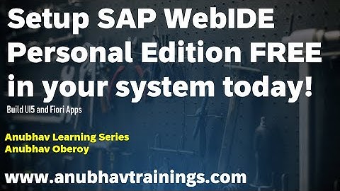 Getting started with SAP WebIDE for Fiori Part 1 | WebIDE Personal Edition | Create Your Fiori App