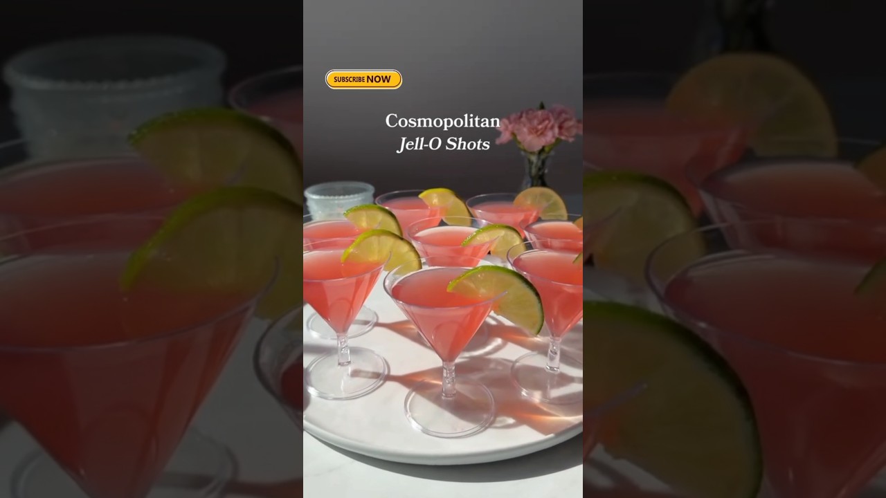These Cosmopolitan Jell-O Shots are the perfect chic treat for your next party