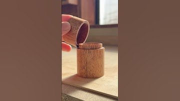 How to Make a Round Box with a Flush Lid #shorts #woodworking #diy