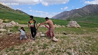 "Dancing in the embrace of nature: preparing the platform for setting up a nomadic tent"