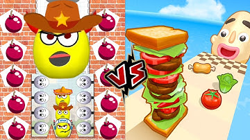 🎯 Draw to smash (save the bees) 🆚 sandwich runner - pancakes run 2048 Gameplay walkthrough 99999