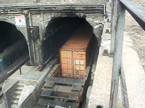 Cp Train Leaving Detroit River Tunnel Youtube