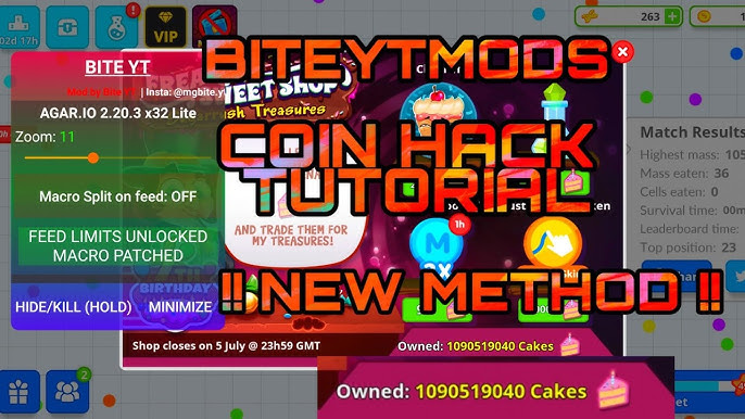 Agario 2.20.3, MACRO MOD MENU, Macro Button Tutorial, Classic and Burst, Without Root