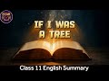 If I was a tree | English | Class 11 | animated summary #HEAR #hindienglishanimatedreadings