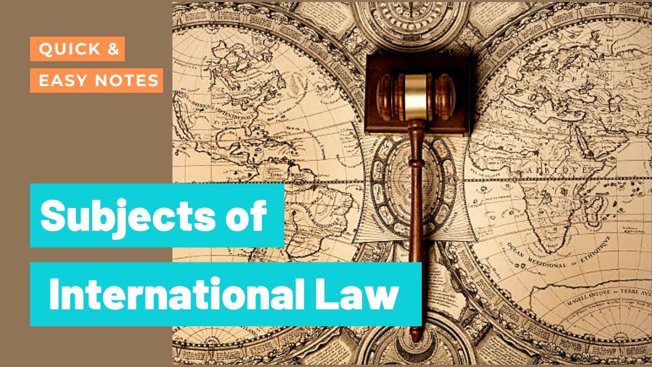 Subjects of International Law Lecture and Easy Notes YouTube