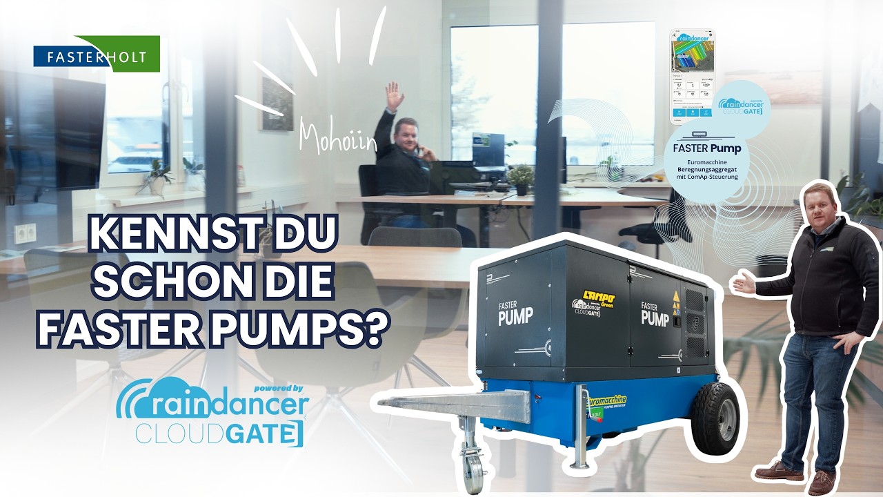 Kennst du schon unsere FASTER Pumps? - Beregnungsaggregat von Euromacchine mit Raindancer CloudGate!