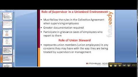 Chapter 16 - Video 2: Roles in a Unionized Environment