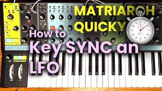 How to Key Sync an LFO on the Moog Matriarch. Demo Patch: Riser