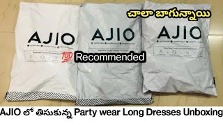 Ajioలో తిసుకున్నParty wear  DressesUnboxing //  Recommended//Don't Miss it