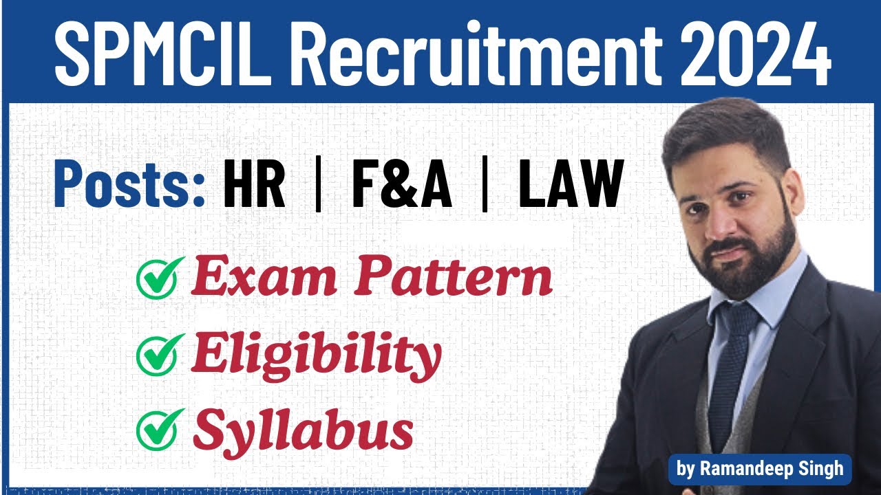 SPMCIL Level I Recruitment 2024 Notification - Important Details, Eligibility, and Exam Pattern