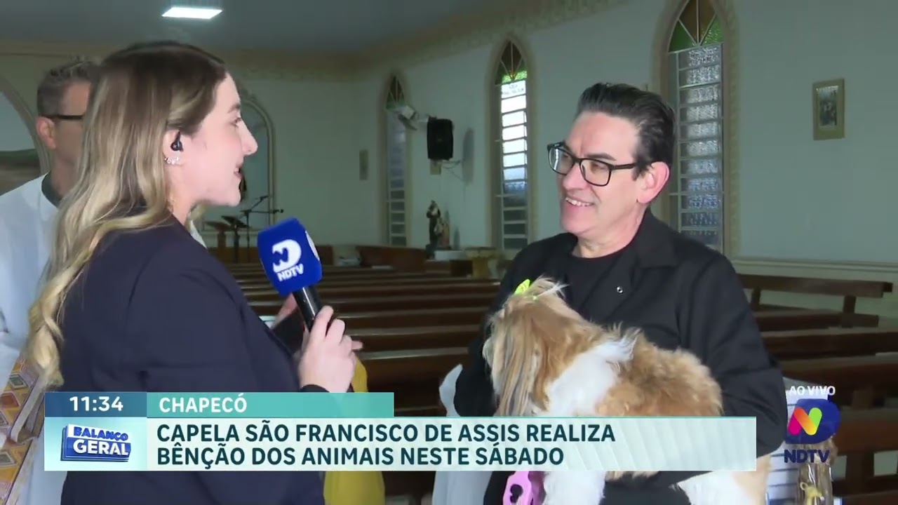 Tutores podem levar pets para bênção dos animais em Chapecó