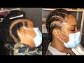 BEST AND Easy Updated Stitch Feed In Braids Tutorial on Extremely short Hair