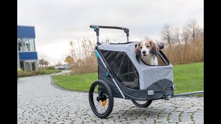 TRIXIE 2-in-1 Foldable Bicycle Trailer for Dogs, 2 Sizes, 12796 & 12798 TRIXIE 2-in-1 Foldable Bicycle Trailer for Dogs, 2 Sizes, 12796 & 12798