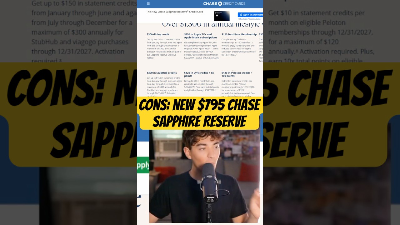 💳CONS Of the NEW $795 Chase Sapphire Reserve💳