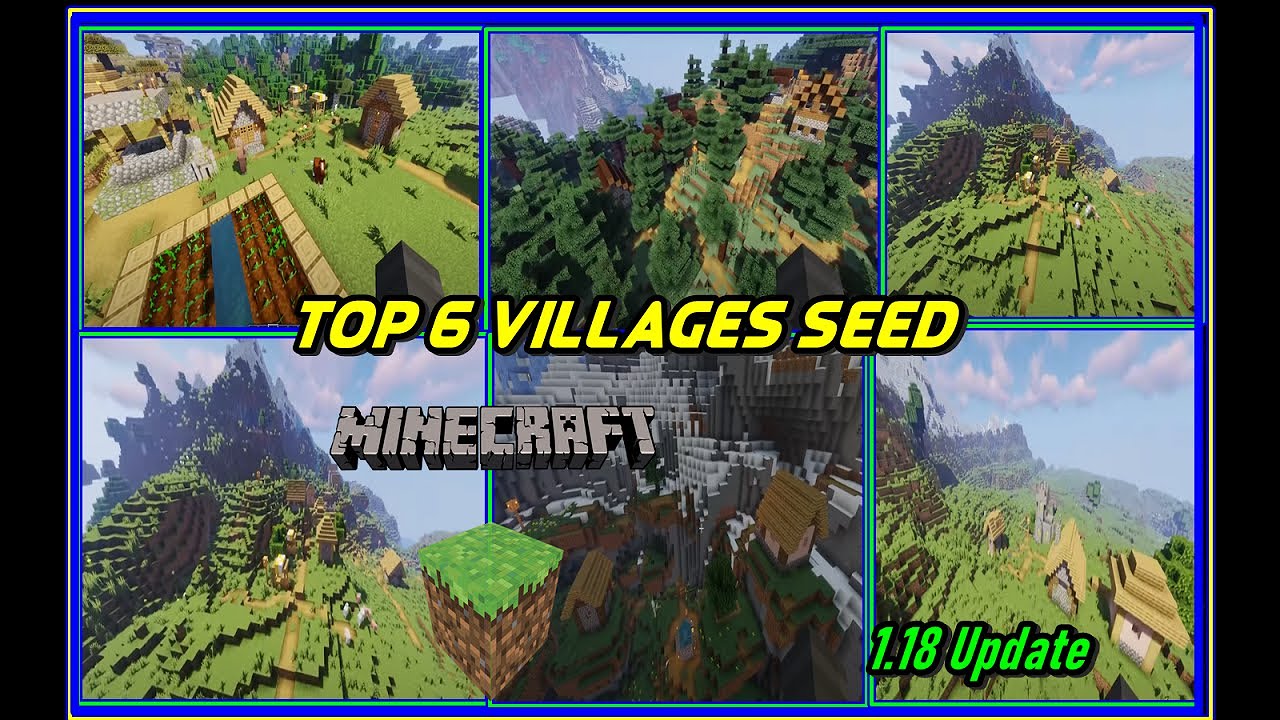 Top 6 villages seeds Minecraft 1.18 update BEDROCK EDITION! , SPAWNERS