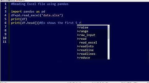 Python Pandas Tutorial 3 - Read Excel file using Pandas