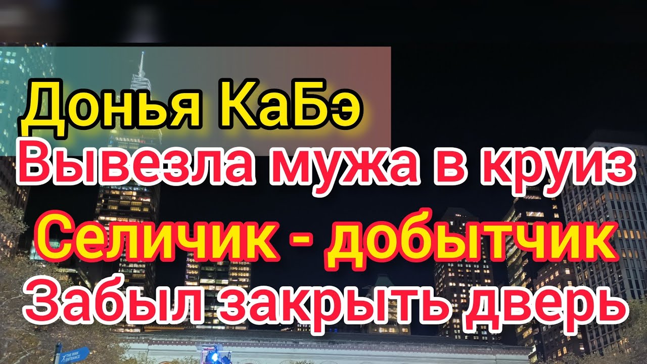 Донья КаБэ в круизе. Селим много заработал. Родни помогает ловить мышей. КаБэ чуть не уволокли.