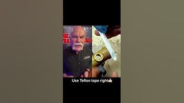 Gebruik teflontape op de JUISTE MANIER!
