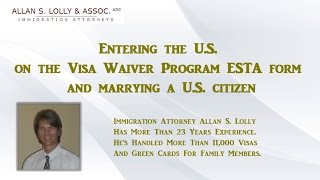 Marrying in the USA on ESTA Visa Waiver Program