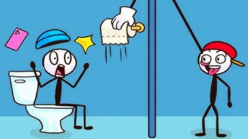 Stickman Thief - Funny Stickman Brain Puzzle Game - All Levels 1-40 Solution - Gameplay Walkthrough