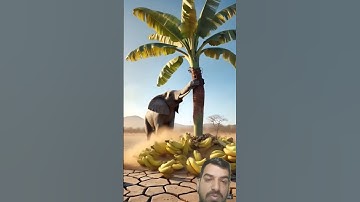 The monkey and his child planted a banana tree 😭 #ai #monkey #tree #shorts