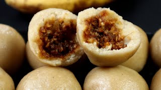 அரிசி மாவும் வாழைப்பழமும் வச்சு சத்தான இந்த snacks செஞ்சு பாருங்க | Sweet banana dumplings in tamil