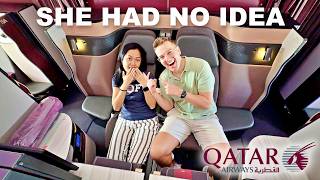 Surprising My Bestie With A Flight in The World's Best Business Class - Qatar Airways QSuite