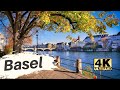[4K] Walking Basel Switzerland in 2021 | no talking | no cuts | ASMR | virtual walking tour