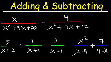 Adding and Subtracting Rational Expressions With Unlike Denominators