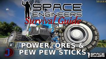 Space Engineers Survival Guide - How to find resources and recharge your Rover! - s1e03