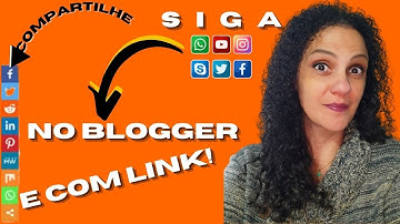 BOTÕES DAS REDES SOCIAIS NO BLOGSPOT E COM LINK! #VÍDEO 10