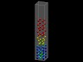 Acceleration of a small box filled with helium atoms