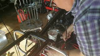 1972 Moto Guzzi Eldorado Police Bike Oil Leak Repair: Install Battery Tray / Rear Drive - Episode 32