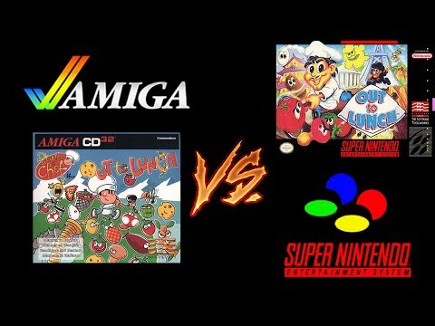 Amiga vs. SNES -  Pierre le Chef is Out to Lunch Port Comparison