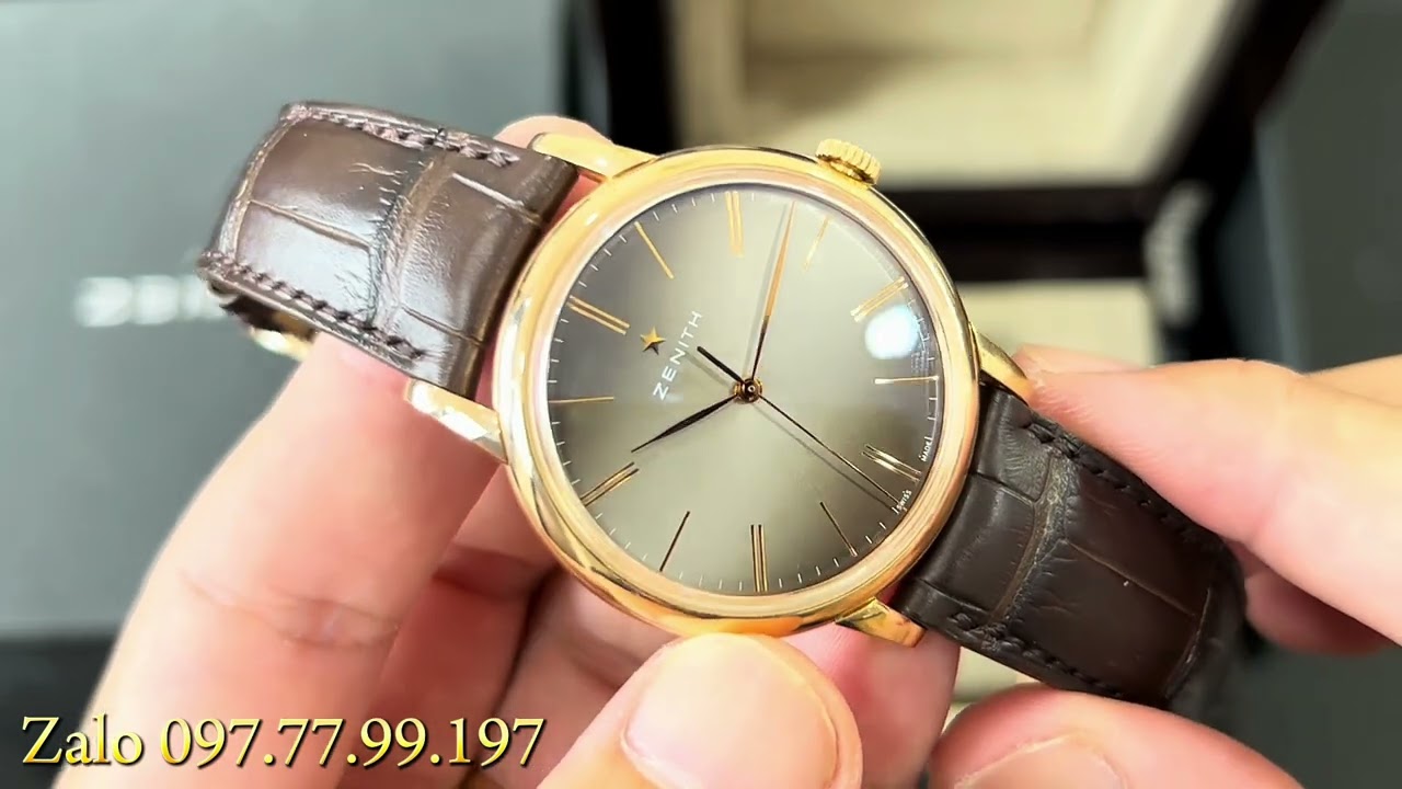 [Hiếm gặp] Đồng hồ Zenith Elite Classic ultra thin dial smoke Brown 18.2290.679/18.C498