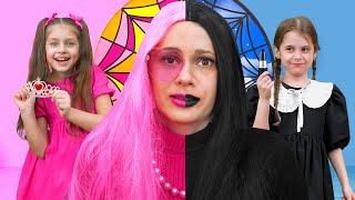 العائلة السيئة ضد العائلة الطيبة !Pink vs Black Challenge