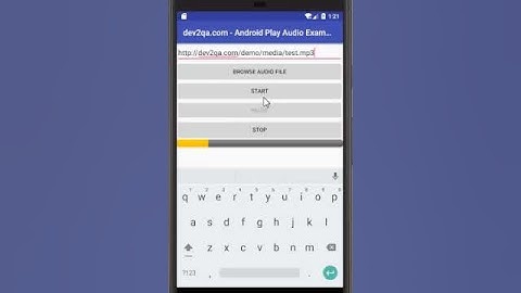 android play web url audio file example