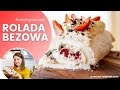 Najlepsza rolada bezowa! 🤩 Z owocami i bitą śmietaną 🍫🍓🍫