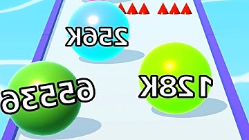 Ball Run Infinity Number Up To (128M, 256M, 512M, 1024M) ! All Levels Gameplay Part 266 android, ios