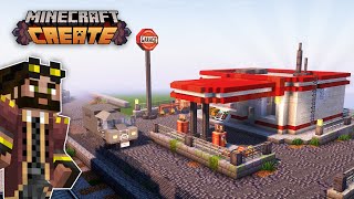 I built a GAS STATION in Minecraft Create Mod!